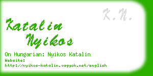 katalin nyikos business card